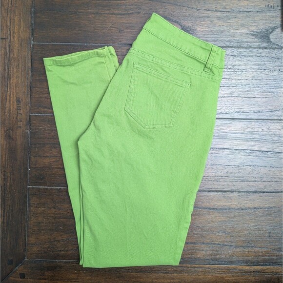 Crown & Ivy Denim - Women's Crown & Ivy Size 2 Skinny Jeans Green Stretch Denim Pants Festival Bold